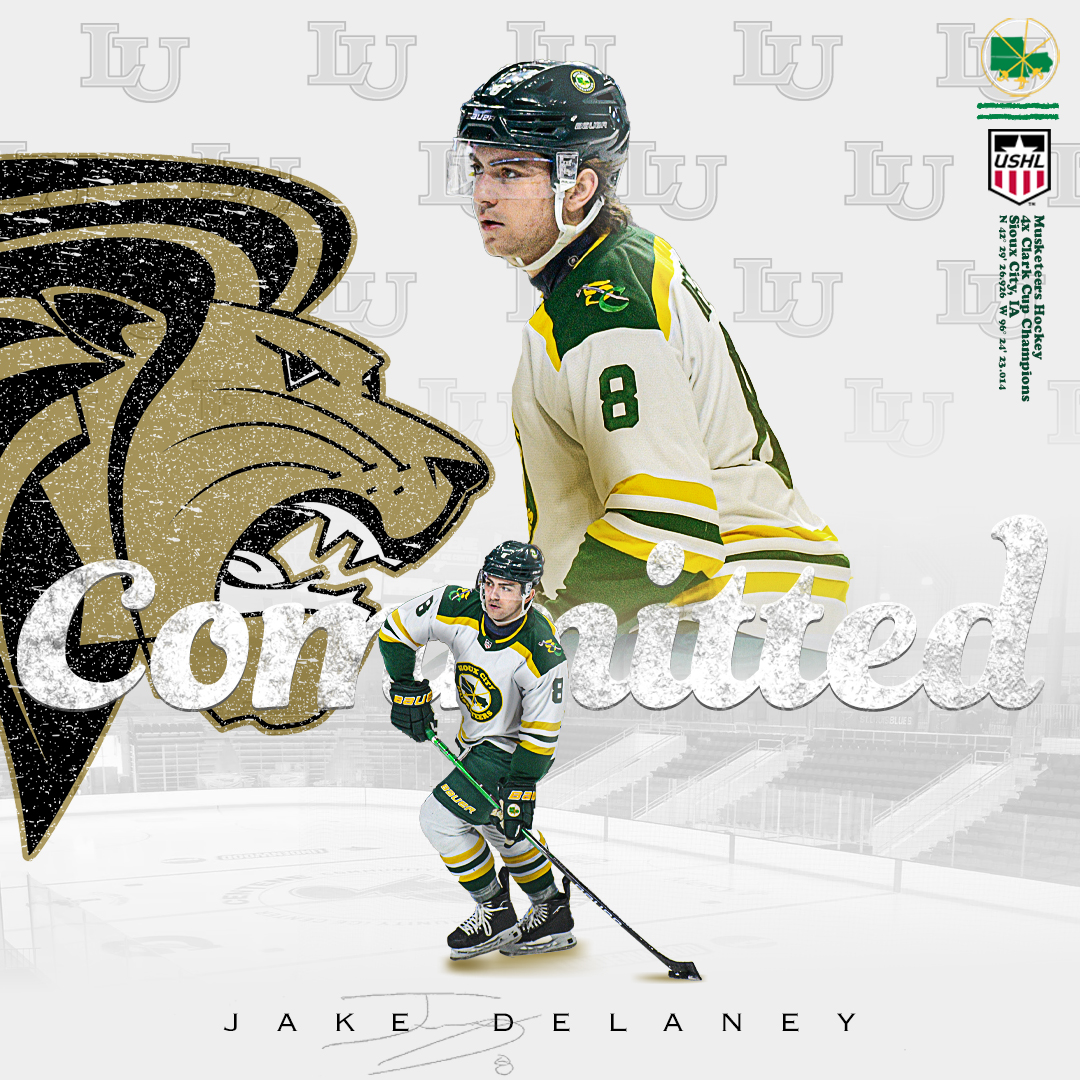 Congratulations to Musketeers defenseman, Jake Delaney on his commitment to play collegiate hockey at Lindenwood

#SCMusketeers | #USHL | #SiouxCity