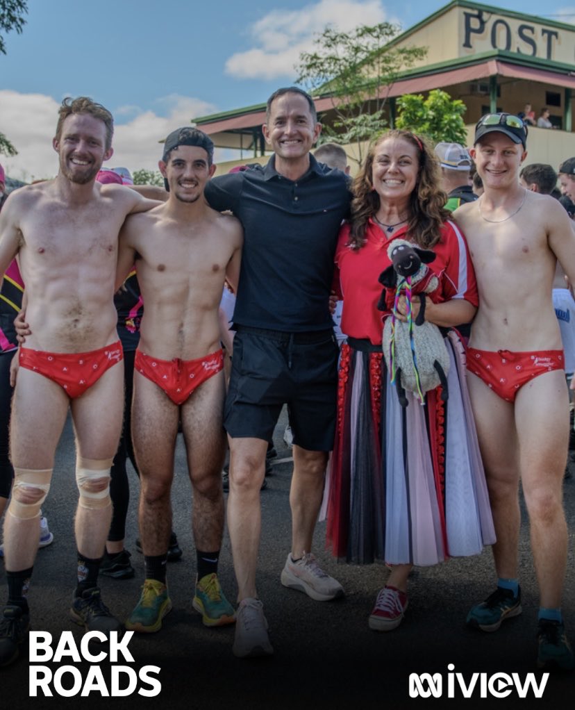 Watch Backroads tonight on ⁦<a href="/ABCTV/">abctv</a>⁩ .. a bunch of great people in Far North Qld racing wheelbarrows around the countryside raising money for good causes. A hoot!