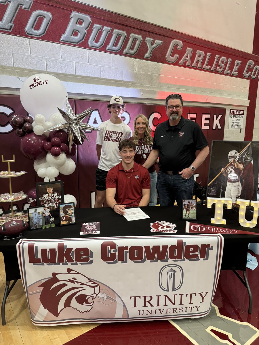 Luke Crowder (@lukecrowder17) on Twitter photo Signed! <a href="/TUFootballTX/">Trinity University Football</a>
Excited and ready to get to work with this program! #BTS #TFM
<a href="/JerhemeUrban83/">Jerheme Urban</a> <a href="/CoachQ_Carter/">Quentin Carter</a> <a href="/CoachMichalak/">Coach Michalak</a> <a href="/CoachDixon100/">Coach Dixon</a> Signed! <a href="/TUFootballTX/">Trinity University Football</a>
Excited and ready to get to work with this program! #BTS #TFM
<a href="/JerhemeUrban83/">Jerheme Urban</a> <a href="/CoachQ_Carter/">Quentin Carter</a> <a href="/CoachMichalak/">Coach Michalak</a> <a href="/CoachDixon100/">Coach Dixon</a>
