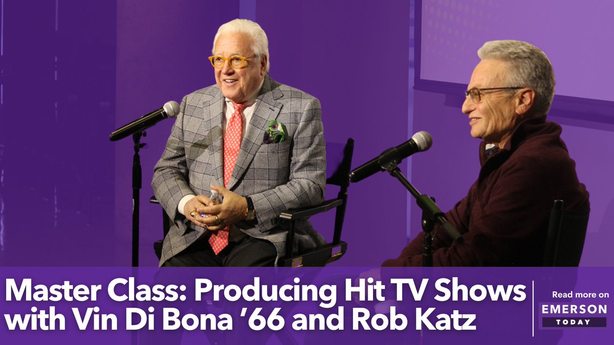 Legendary TV producer and <a href="/EmersonCollege/">Emerson College</a>  Trustee Emeritus Vin Di Bona, BS ’66, LHD ’94 joined acclaimed industry executive Rob Katz for an exclusive discussion at <a href="/EmersonLAcenter/">Emerson Los Angeles</a>  on March 6.
.
Read more: today.emerson.edu/2025/03/12/mas…