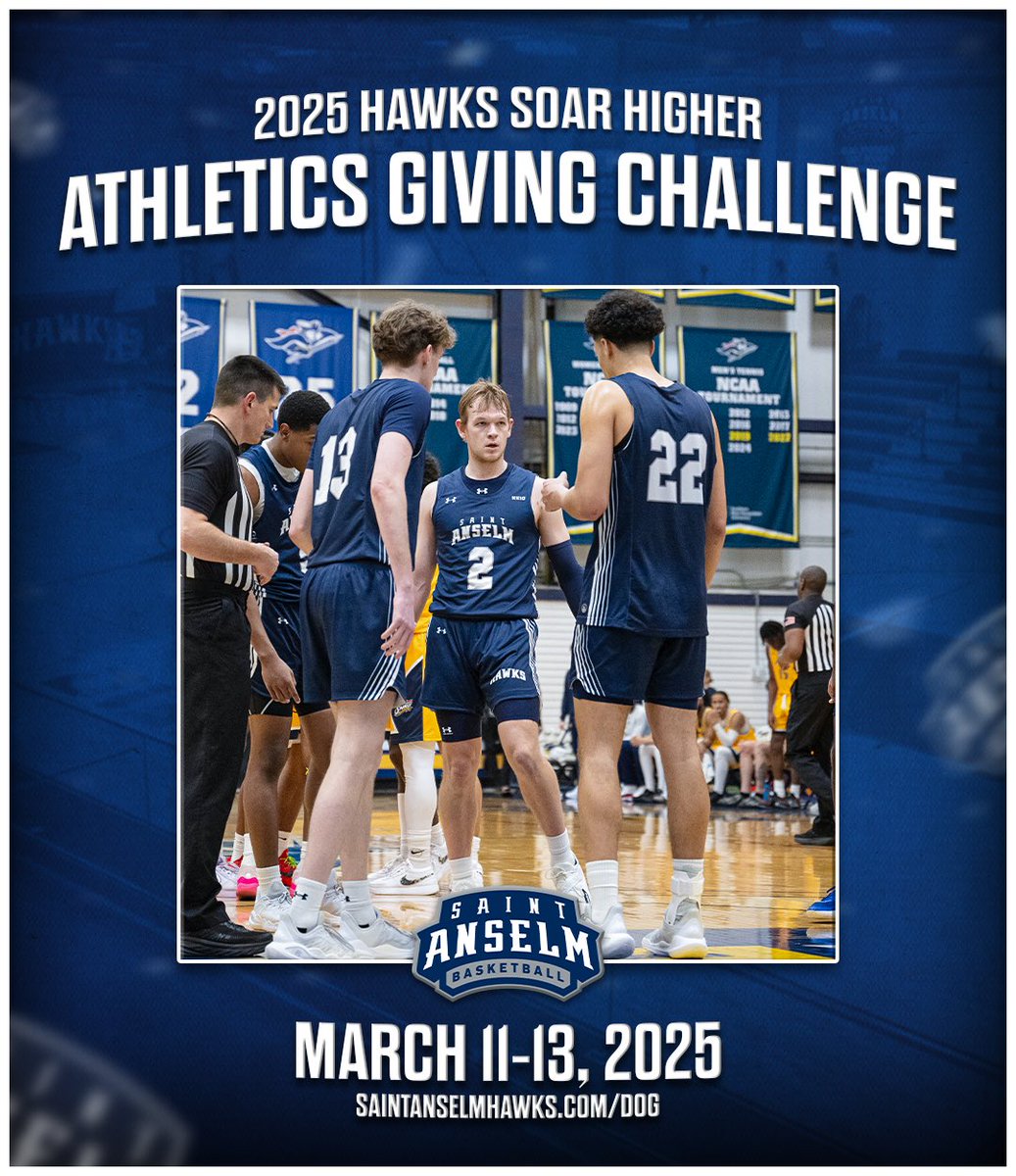 Saint Anselm Men's Basketball (@stahawksmbb) on Twitter photo ππππ πππ°π€π¬ ππ¨ππ« ππ’π π‘ππ« πππ‘π₯πππ’ππ¬ ππ‘ππ₯π₯ππ§π π ππΈ
We hope that you will join us in raising money for our program over the next 36 hours as part of Saint Anselm College's annual Days of Giving event! Donate below β¬οΈ
π: saintanselmhawks.com/dog ππππ πππ°π€π¬ ππ¨ππ« ππ’π π‘ππ« πππ‘π₯πππ’ππ¬ ππ‘ππ₯π₯ππ§π π ππΈ
We hope that you will join us in raising money for our program over the next 36 hours as part of Saint Anselm College's annual Days of Giving event! Donate below β¬οΈ
π: saintanselmhawks.com/dog