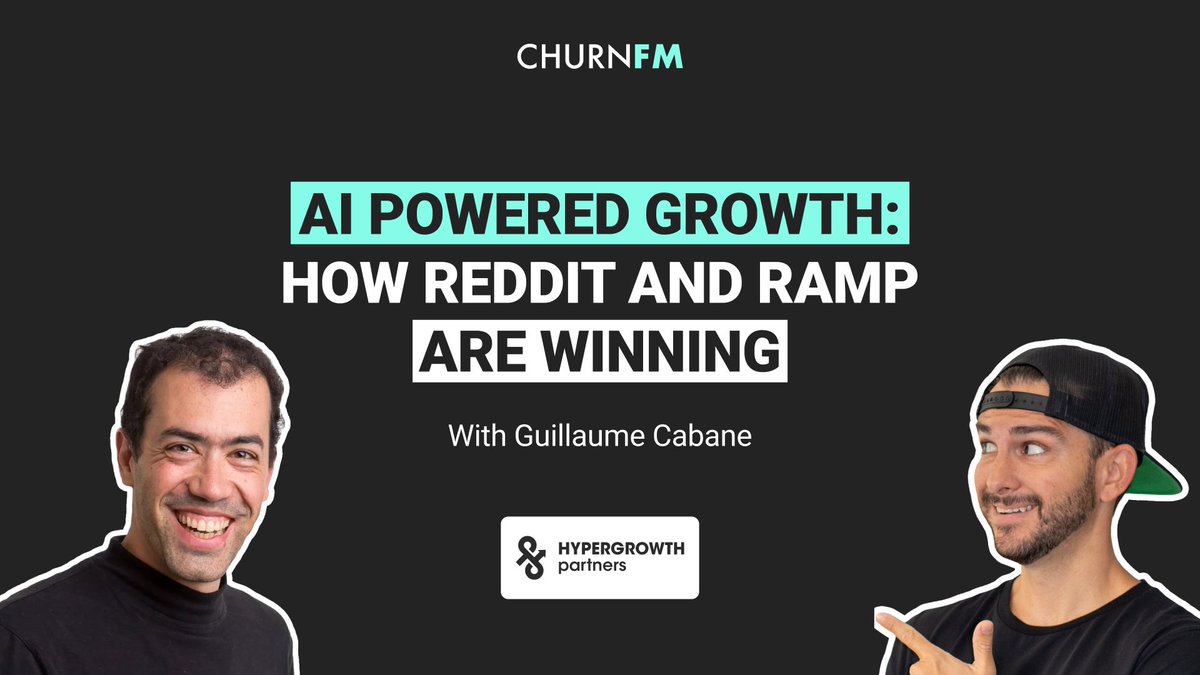 This week on the show we have <a href="/guillaumecabane/">guillaume cabane</a>, Co-founder and General Partner of <a href="/HypergrowthP/">Hypergrowth Partners</a>.

In this episode, G shared how companies like <a href="/tryramp/">Ramp</a> and <a href="/Reddit/">Reddit, Inc.</a> are winning in the new age of AI driven growth. Click to listen: churn.fm/episode/ai-pow…