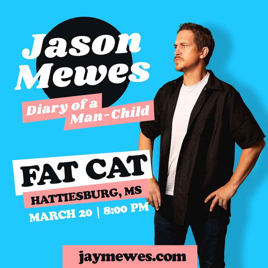 JayMewes's tweet image. Snootch to the nootch Hattiesburg! I'm bringing the funnies to the Fat Cat on March 20th 🤘

Come see this face
🎟 jaymewes.com/events/

#jayandsilentbob #jaymewes #hattiesburg #mississippi #comedy #diaryofamanchild
