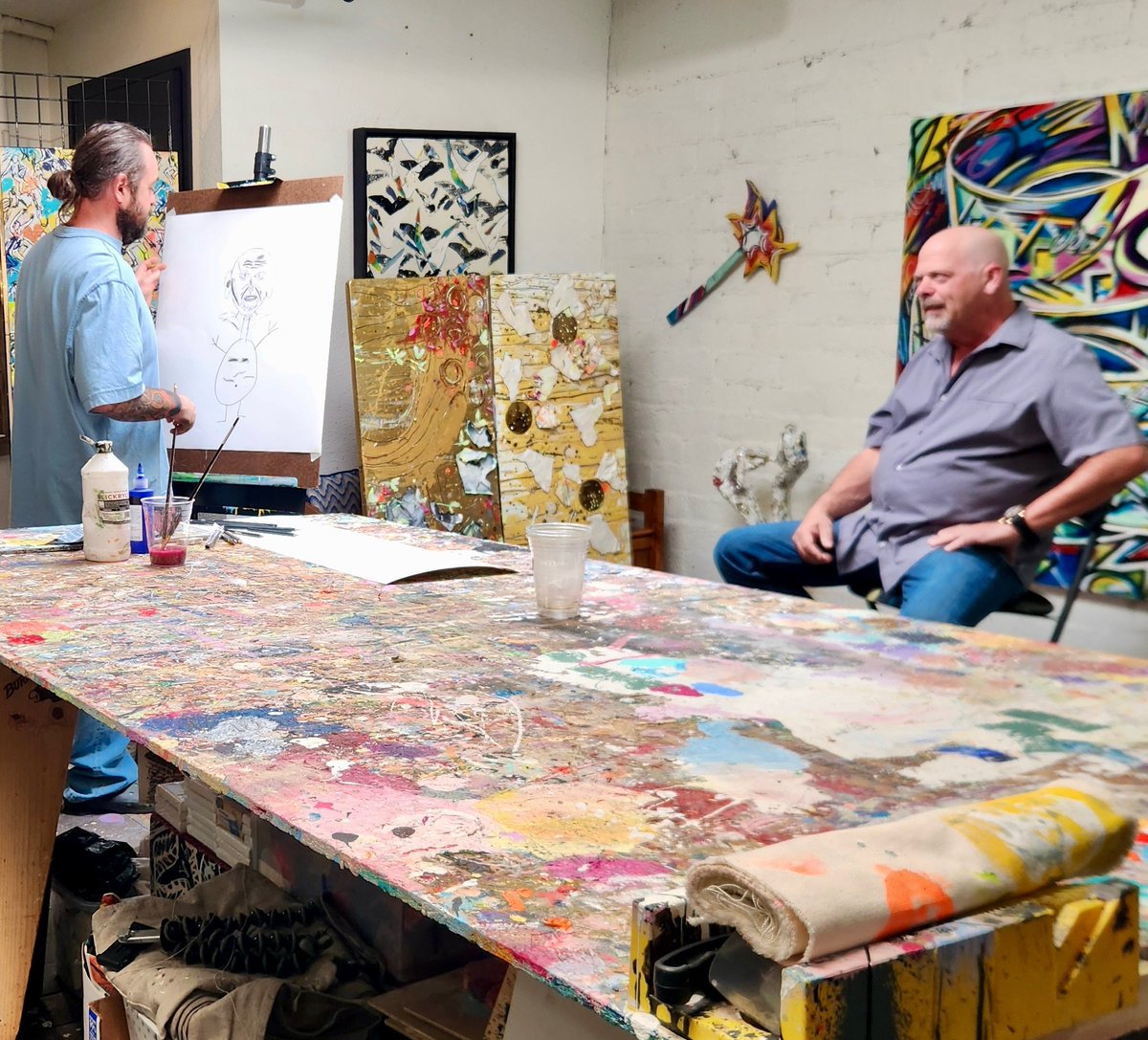 GoldSilverPawn's tweet image. Picasso, Dali, Chumlee. Check it out tonight on a new #PawnStars at 9/8c on @HISTORY We can all agree it&apos;s better than a banana taped to a wall, right?  #modernart #whattowatch #lasvegas #masterpiece