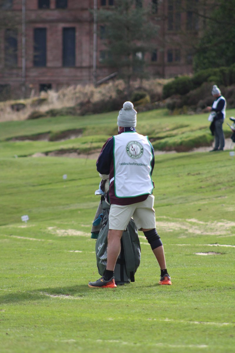 CaddieSchoolVet's tweet photo. We had the pleasure of welcoming @VHScotland to the @dukesgolf as the veterans caddied for 6 excellent golfers. In slightly warmer conditions it was great to see some great ball striking as  golfers were navigated brilliantly around the 18 holes. https://t.co/ZksY4EfcYt