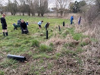 NectonFS's tweet image. A busy creative time in Forest Club. Making rope obstacle courses in the trees, planting saplings to add to our site. And a wonderful find of an old one penny coin, dated 1928, sparking curiosity about how someone lost it and our site's history.