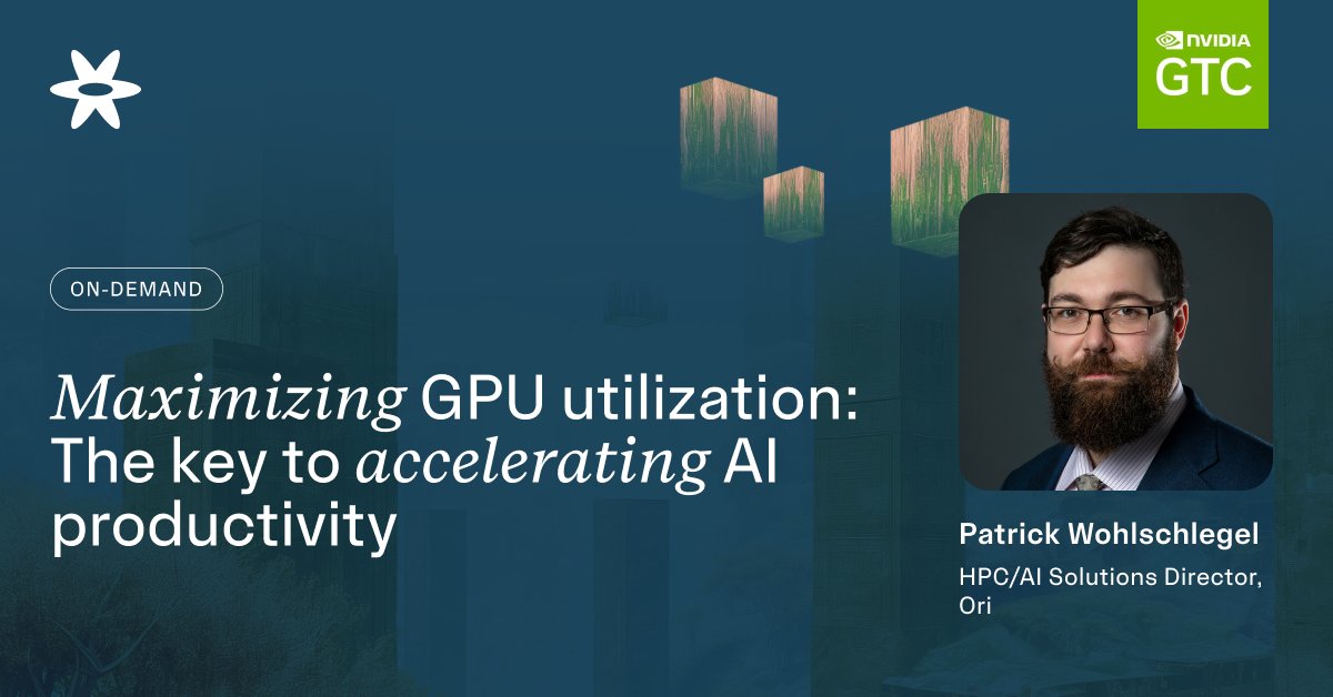 origlobalcloud's tweet image. Discover how to make the most of GPU clusters and harness their full potential. Join Patrick Wohlschlegel from Ori for an insightful session on “Maximizing GPU Utilization: The Key to Accelerating AI Productivity” at @NVIDIA GTC.
Add to your schedule -> nvidia.com/gtc/session-ca…