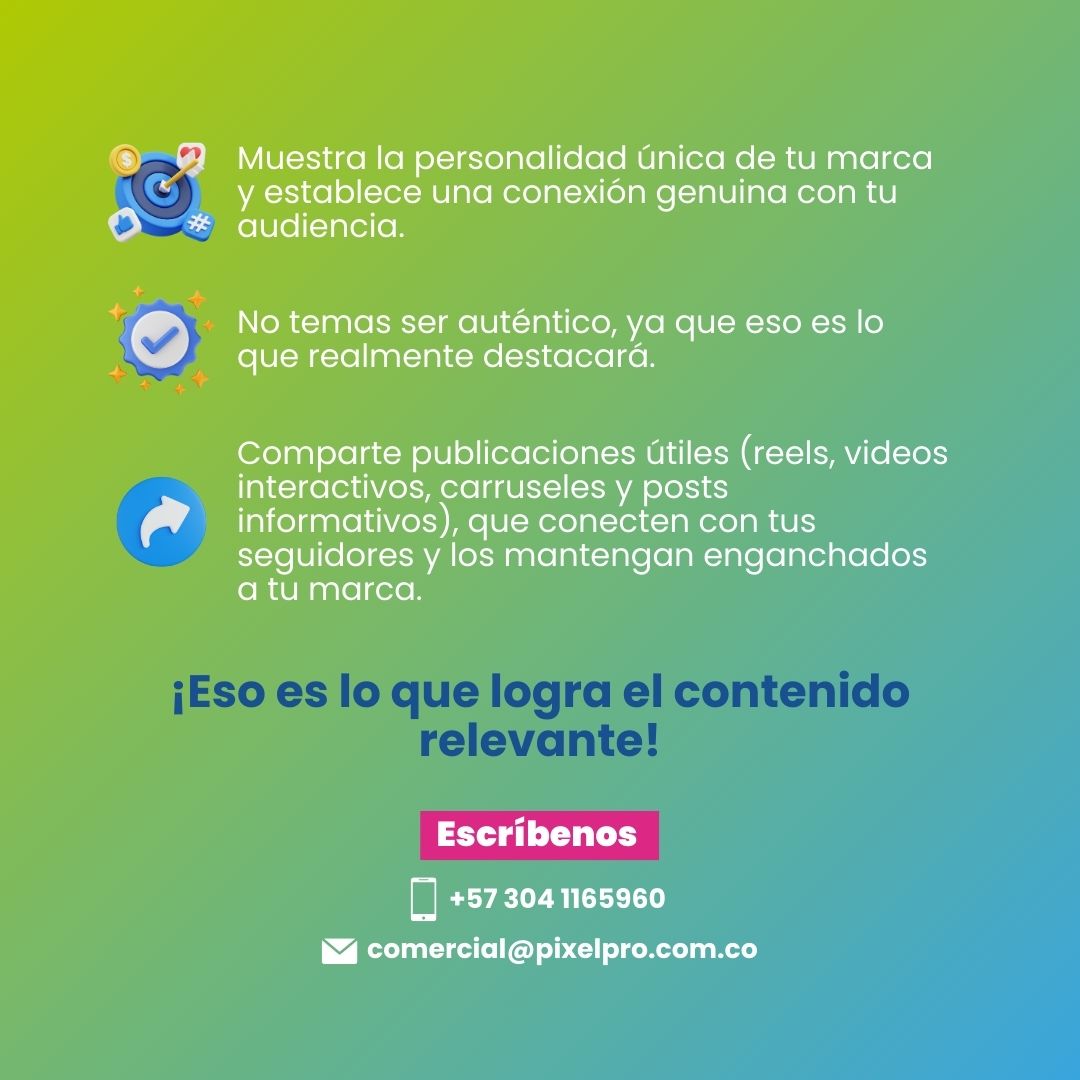 En tiempos de #transformacióndigital, contar con una estrategia acorde a tu negocio o #pyme es clave para alcanzar tus objetivos de marca a corto, mediano y largo plazo.
👉¿Quieres más tips para gestionar contenidos? Explora nuestro BLOG: pixelpro.com.co/blog/ 
#DiseñoWeb #SEO