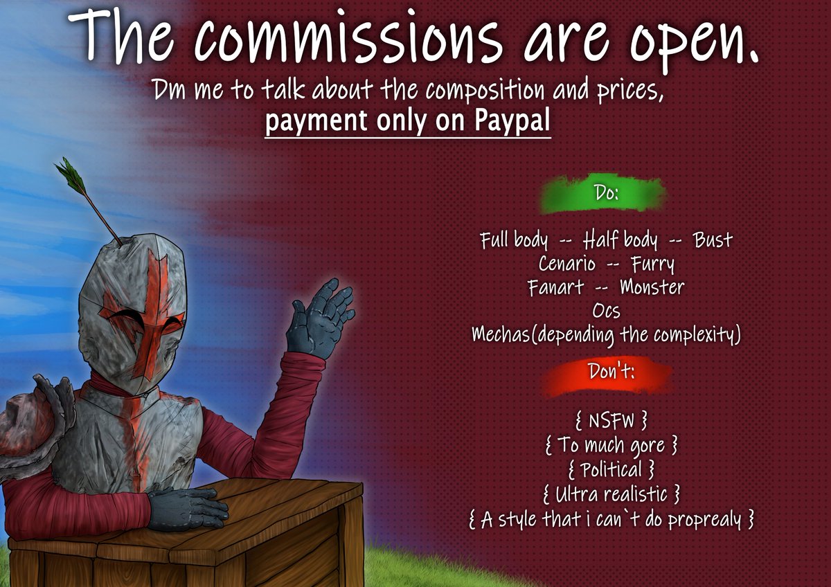 Commissions are open✨✨✨

#digitalart  #artcommission #freelancer #texture
#armor #knight #village #furry
#ocs #monster #bust #art