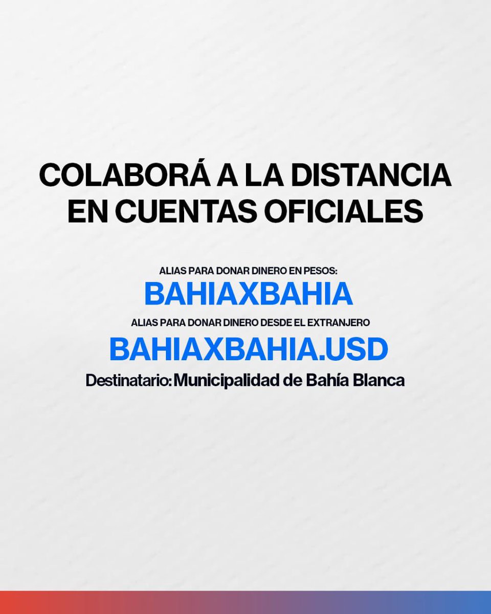 BAHÍA BLANCA NOS NECESITA 🤝