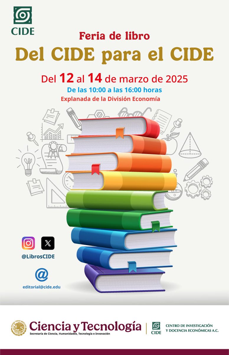 División de Historia (@cidehistoria) on Twitter photo ¡Consigue las publicaciones de la División con un descuento especial en la Feria Del CIDE para el CIDE (organizado por <a href="/LibrosCIDE/">Libros CIDE</a>)! ¡Consigue las publicaciones de la División con un descuento especial en la Feria Del CIDE para el CIDE (organizado por <a href="/LibrosCIDE/">Libros CIDE</a>)!