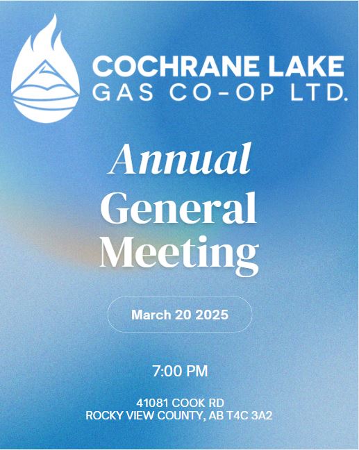 Our 53rd Annual General Meeting is scheduled for Thursday, March 20, 2025 at our new office. 41081 Cook Road, Rocky View County, at 7:00 p.m. We hope to see you there!