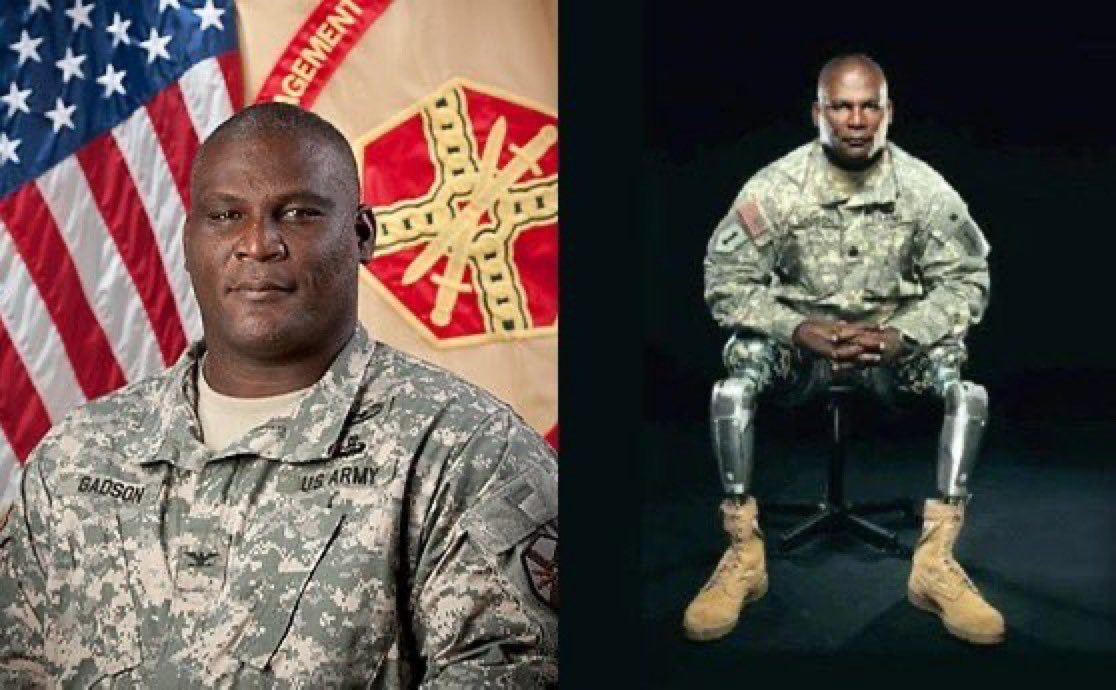 Colonel Gregory D. Gadson lost both legs in the Iraq war from an IED blast. He served 20 years in the Army as a field artillery officer. 🇺🇸🫡