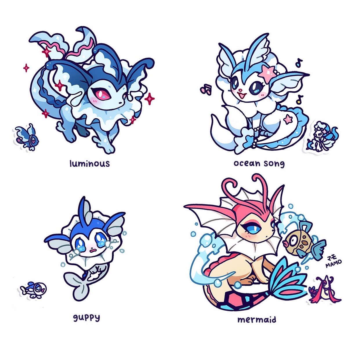vaporeon forms 🐟