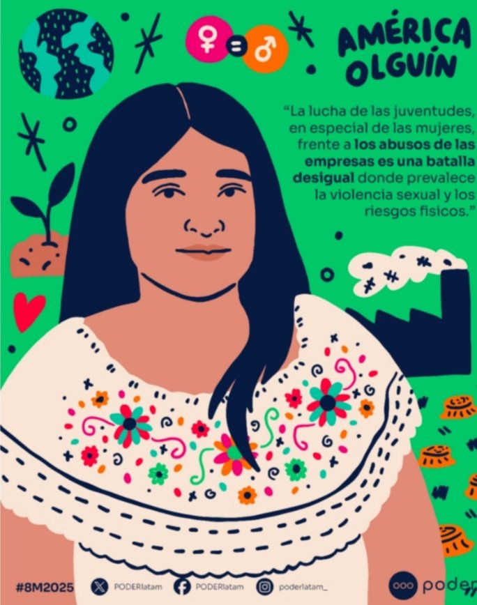 DefensaBosques's tweet photo. En el marco del #8M brindamos un reconocimiento y PODER ofrece unas palabra a #MUJERESQUEINSPIRAN #8M2025
Te invitamos a leer el texto en https://t.co/VeZ3K3FGmB
Reconociendo a América Olguín que demuestra que las juventudes no olvidan y defienden sus territorios. https://t.co/damS1iTLdb