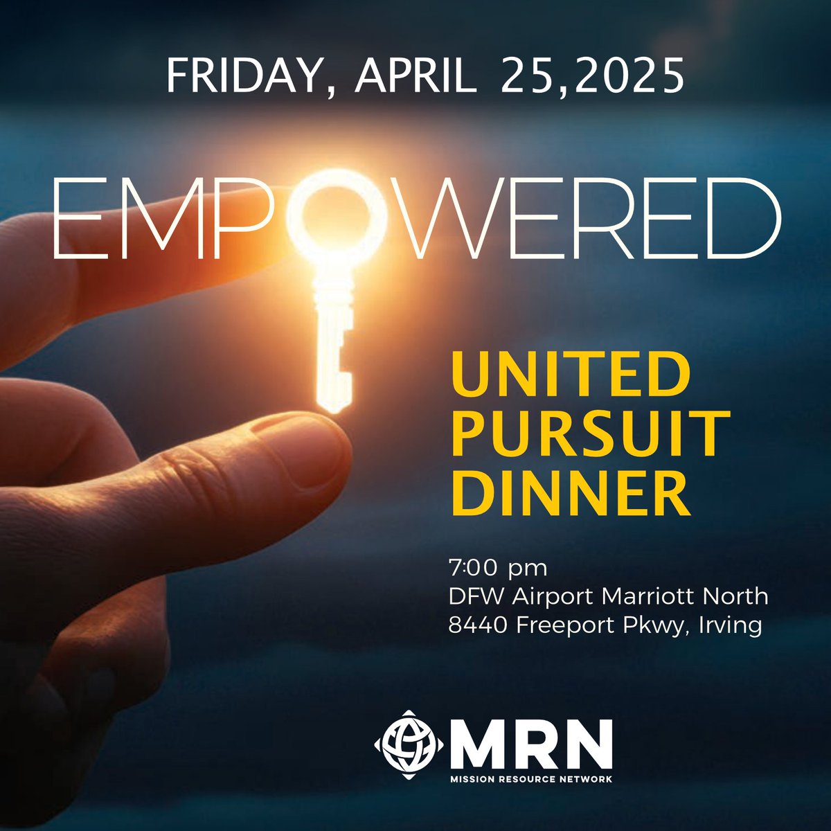 m_r_network's tweet image. Join us next month for the 2025 United Pursuit Dinner! On April 25, we’ll celebrate how God EMPOWERS us to step boldly into our calling. Be sure to register soon! mrnet.org/events/mission…