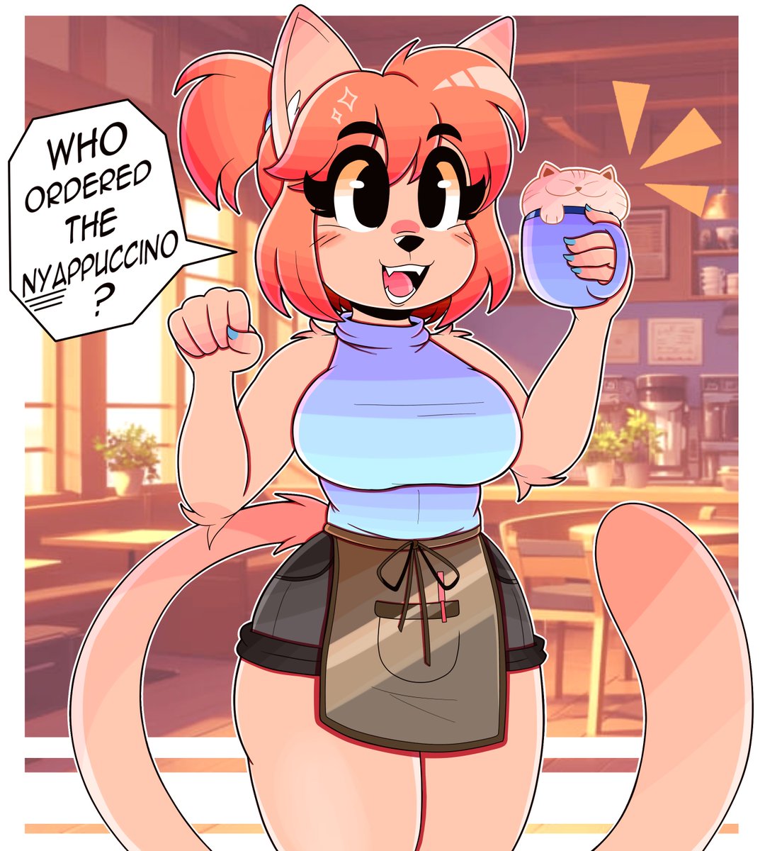 Abbey is always excited when someone orders her favorite drink! 🐱 ☕️ <a href="/jopitr/">space★kid</a>