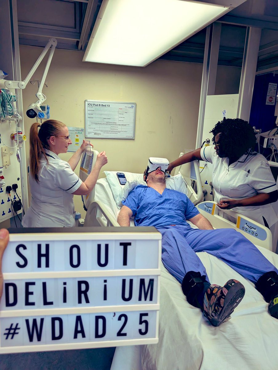 OldhamICU's tweet image. We had a full interactive experience  in aid of raising awareness of #delirium #WDAD2025 @OldhamCO_NHS 
Staff got to experience what delirium is like, through a VR headset as well as educating staff about the importance of early recognition &amp;amp; treatment.  #Dimples #HumanisingCare
