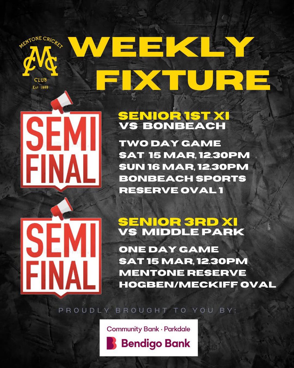 Mentone Cricket Club tweet media