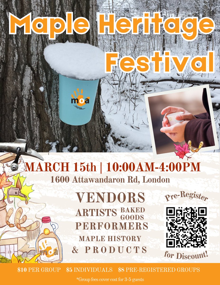 The sweet season of maple tapping is upon us again!! Join maple syrup festivals across Ontario until the end of March.  Here's a special heritage event coming up this weekend at the Museum of Ontario Archaeology  in London.