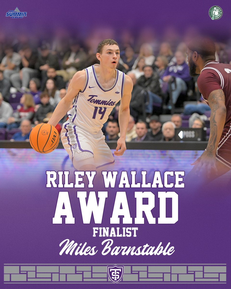 St. Thomas Men’s Basketball (@tommiembball) on Twitter photo ✅ All-Summit League First Team
✅ Summit League All-Newcomer Team
✅ Summit League All-Tournament Team
Now...A finalist for the Riley Wallace Award presented by <a href="/collegeinsider/">College Insider Inc.</a> to the nation's most impactful transfer in DI
#RollToms ✅ All-Summit League First Team
✅ Summit League All-Newcomer Team
✅ Summit League All-Tournament Team
Now...A finalist for the Riley Wallace Award presented by <a href="/collegeinsider/">College Insider Inc.</a> to the nation's most impactful transfer in DI
#RollToms