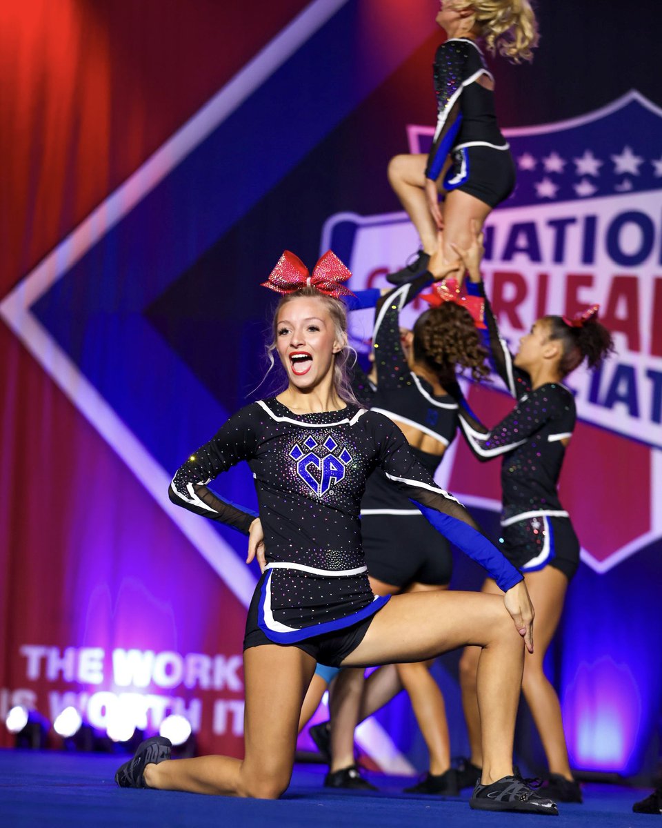 Cheer Athletics Rockwall showing everyone that THE WORK IS WORTH IT! Congratulations to your 2025 NCA Champions Karma &amp; Lady Luck! 💙🏆 #TheWorkIsWorthIt