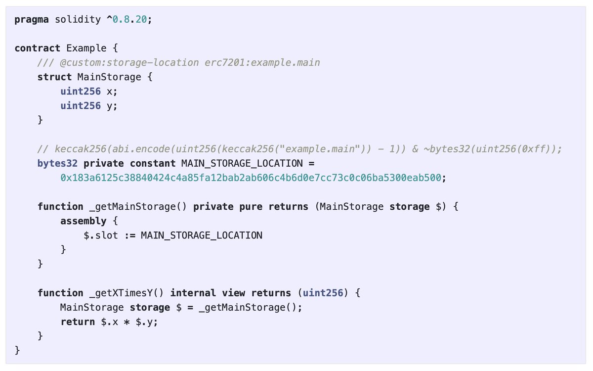 Solidity just added support for Custom Storage Layouts!

This allows specifying that your contract storage starts at a point *other than* zero.

However, this still doesn't cover the popular Namespaced Storage Layout that modern contracts often use (EIP-7201). For now, you will