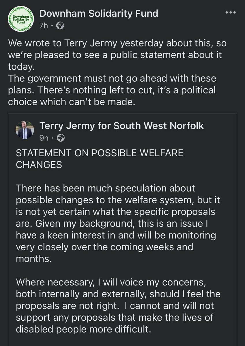 Yesterday we wrote to MP Terry Jermy about the proposed cuts to welfare, in particular PIP. We’re pleased to see a response today from him. The government must not go ahead with these plans. See his Facebook for the full statement.