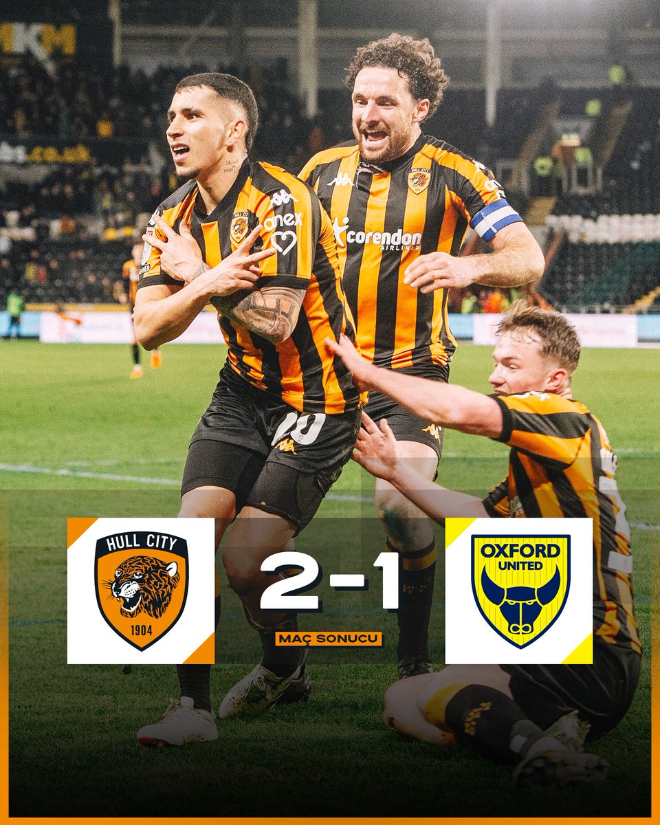 Maç Sonucu | 🐯 2-1 🐂

🟠⚫️ İkinci yarısında geriye düştüğümüz maçta Oxford United'ı 2-1 mağlup ediyoruz!

#hcafc