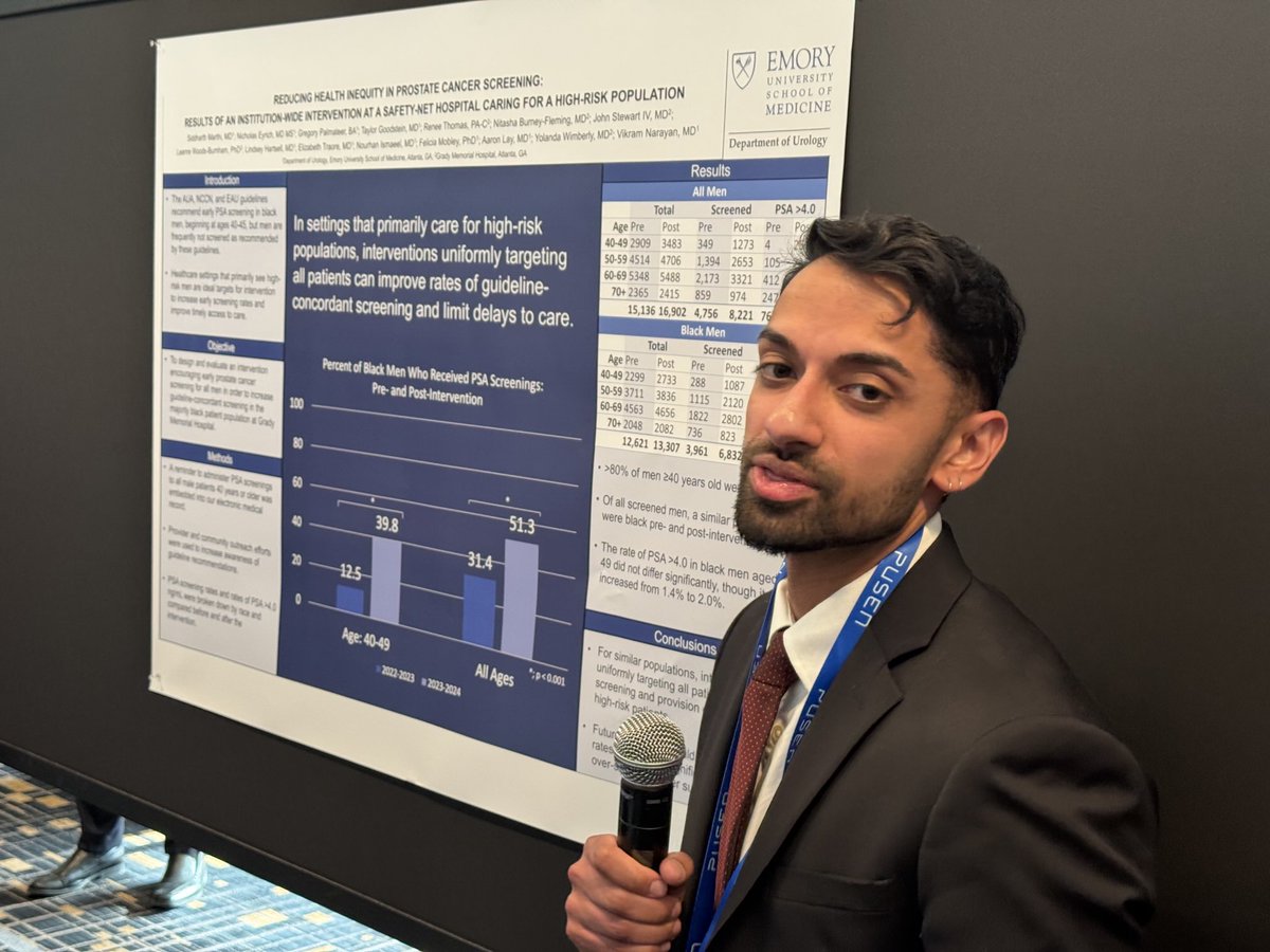 Mohammad Hajiha (@drhajiha) on Twitter photo Great poster and presentation on reducing health inequity in prostate cancer by Dr Sid Marthi of the great urology residents at ā¦<a href="/SES_AUA/">Southeastern Section</a>ā© ā¦<a href="/emory_urology/">Emory Urology</a>ā© ā¦<a href="/EmoryUroOnc/">Emory Urologic Oncology</a>ā© Great poster and presentation on reducing health inequity in prostate cancer by Dr Sid Marthi of the great urology residents at ā¦<a href="/SES_AUA/">Southeastern Section</a>ā© ā¦<a href="/emory_urology/">Emory Urology</a>ā© ā¦<a href="/EmoryUroOnc/">Emory Urologic Oncology</a>ā©