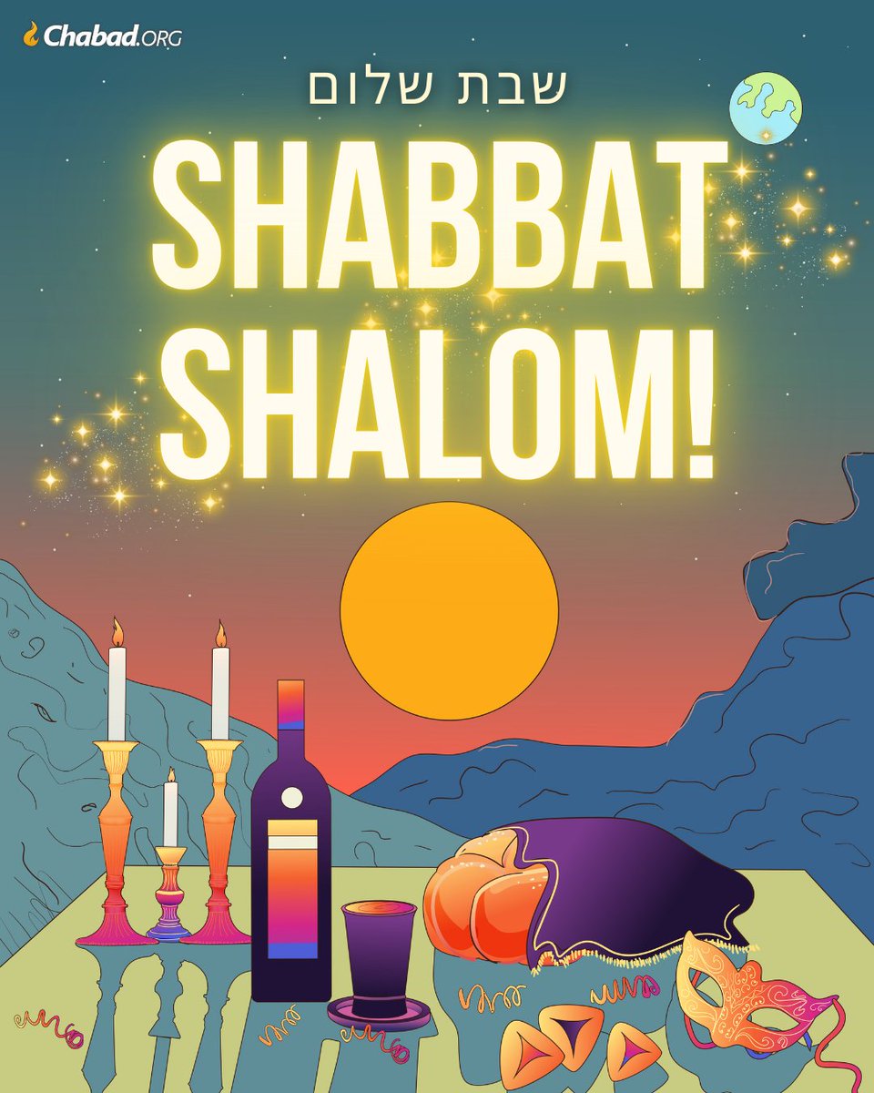 Shabbat Shalom! 
This Shabbat we go from Purim into Shabbat!
Light Shabbat candles before sundown. For local Shabbat candle lighting times: Chabad.org/candles