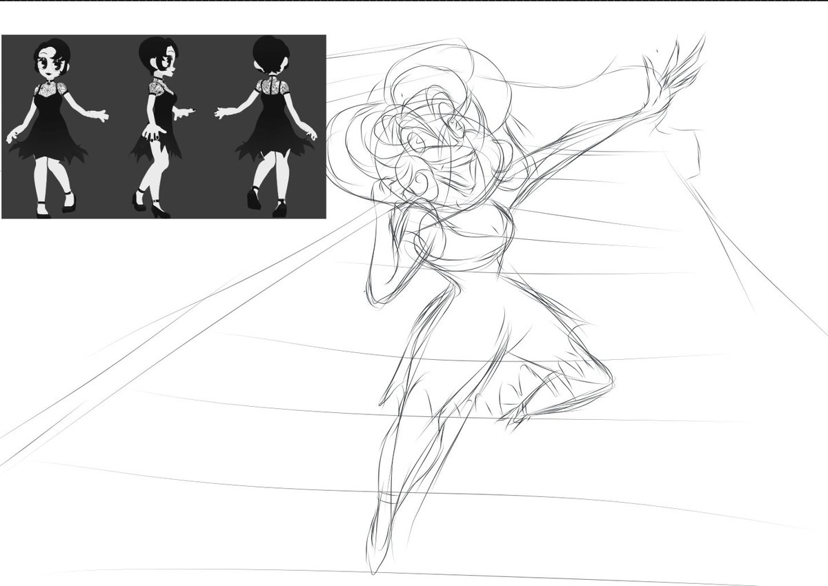 GoopyLizard's tweet image. I made a little something for @pumpkinpotion on twitch of them in the vivziepop style (not finish yet)