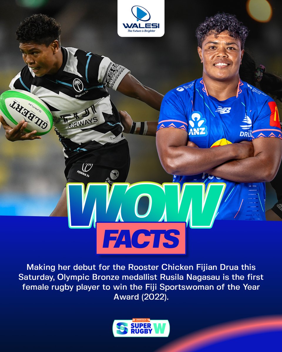 Making her SMARTECH Super Rugby W debut this Saturday at Churchill Park, Lautoka.

Tickets from $5pp: drua.flicket.io 

#TosoDrua #PacificAusSports
