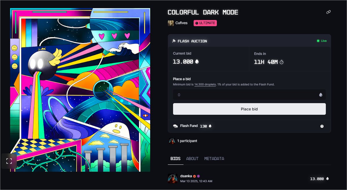 Fajri | DRiP π§πΊ (@cufives) on Twitter photo first bid is in
current bid 13k droplets by <a href="/dsanka9/">Dheeraj Sanka</a>
place your another bid below π½ first bid is in
current bid 13k droplets by <a href="/dsanka9/">Dheeraj Sanka</a>
place your another bid below π½