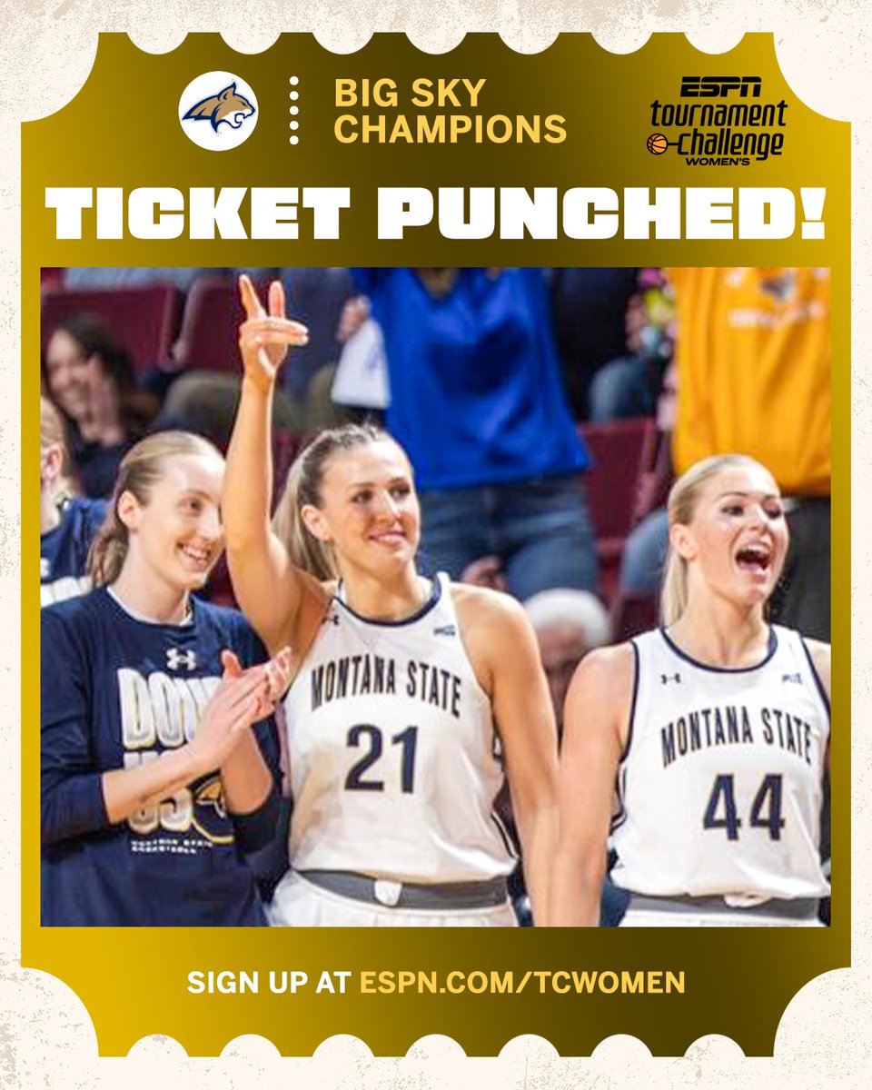 Montana State is GOING DANCING 👏 

The Bobcats are making their fourth NCAA Tournament appearance and first since 2022 💪