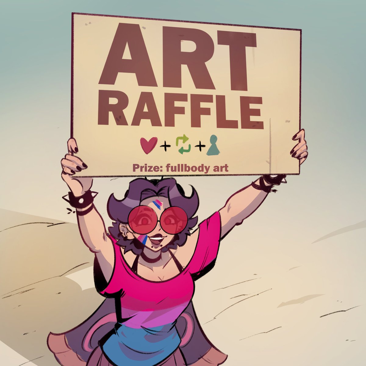 ✨Art Raffle ✨
To celebrate 2k !!!  

Prize: Fullbody art

To Enter: 
♡ Follow 
♡ Like
♡ RT 

ENDS: APRIL 01   
One winner only!! Good luck!!