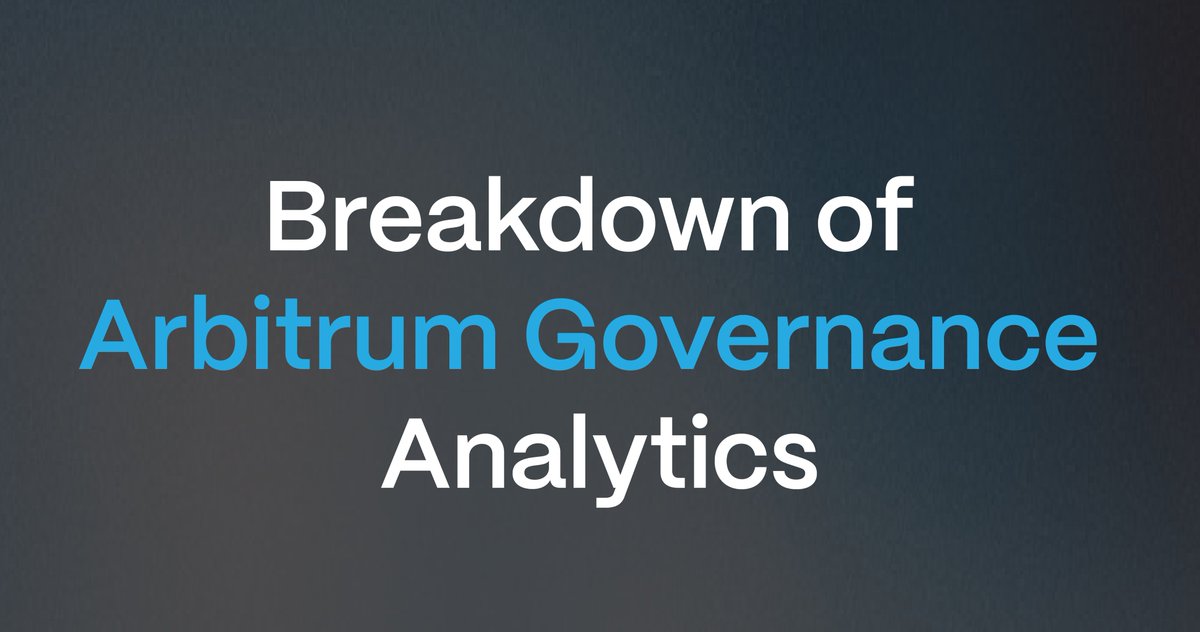 Dao_Daily_'s tweet photo. 👤Arbitrum Governance Analytics: February 2025 Report.

We are pleased to present the ArbitrumDAO Governance Analytics Report  for February 2025, providing key insights into governance participation,  voting trends, and proposal outcomes. 👇

🔽VISIT
https://t.co/CDu1OyatUy https://t.co/ZrFBCiTLRw