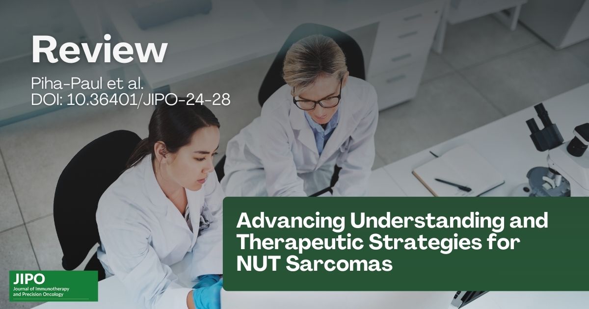 JIPO Editors (@jipoeditors) on Twitter photo Review by Piha-Paul et al. dives into literature and two cases to investigate "Advancing Understanding and Therapeutic Strategies for NUT Sarcomas" loom.ly/oUJDdMc #NUTSarcomas #sarcoma #JIPO <a href="/CarlosTorradoMD/">Carlos Torrado</a> <a href="/OncologyNetwork/">Innovative Oncology Network</a> Review by Piha-Paul et al. dives into literature and two cases to investigate "Advancing Understanding and Therapeutic Strategies for NUT Sarcomas" loom.ly/oUJDdMc #NUTSarcomas #sarcoma #JIPO <a href="/CarlosTorradoMD/">Carlos Torrado</a> <a href="/OncologyNetwork/">Innovative Oncology Network</a>