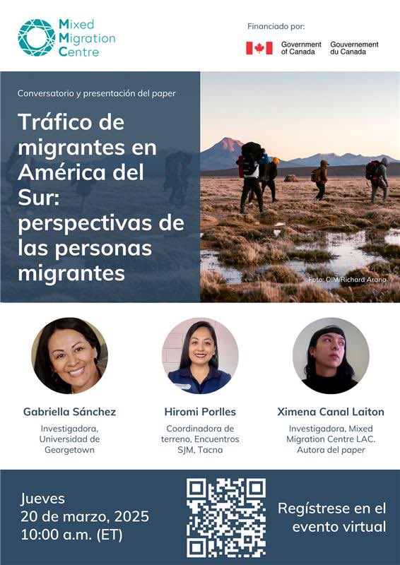 ¡No te pierdas este evento virtual de la Danish Refugee Council / Dansk Flygtningehjælp y Mixed Migration Centre (MMC)

Explorarán a fondo los perfiles y modos de operación de los traficantes en las rutas migratorias suramericanas, así como las experiencias y percepciones de las