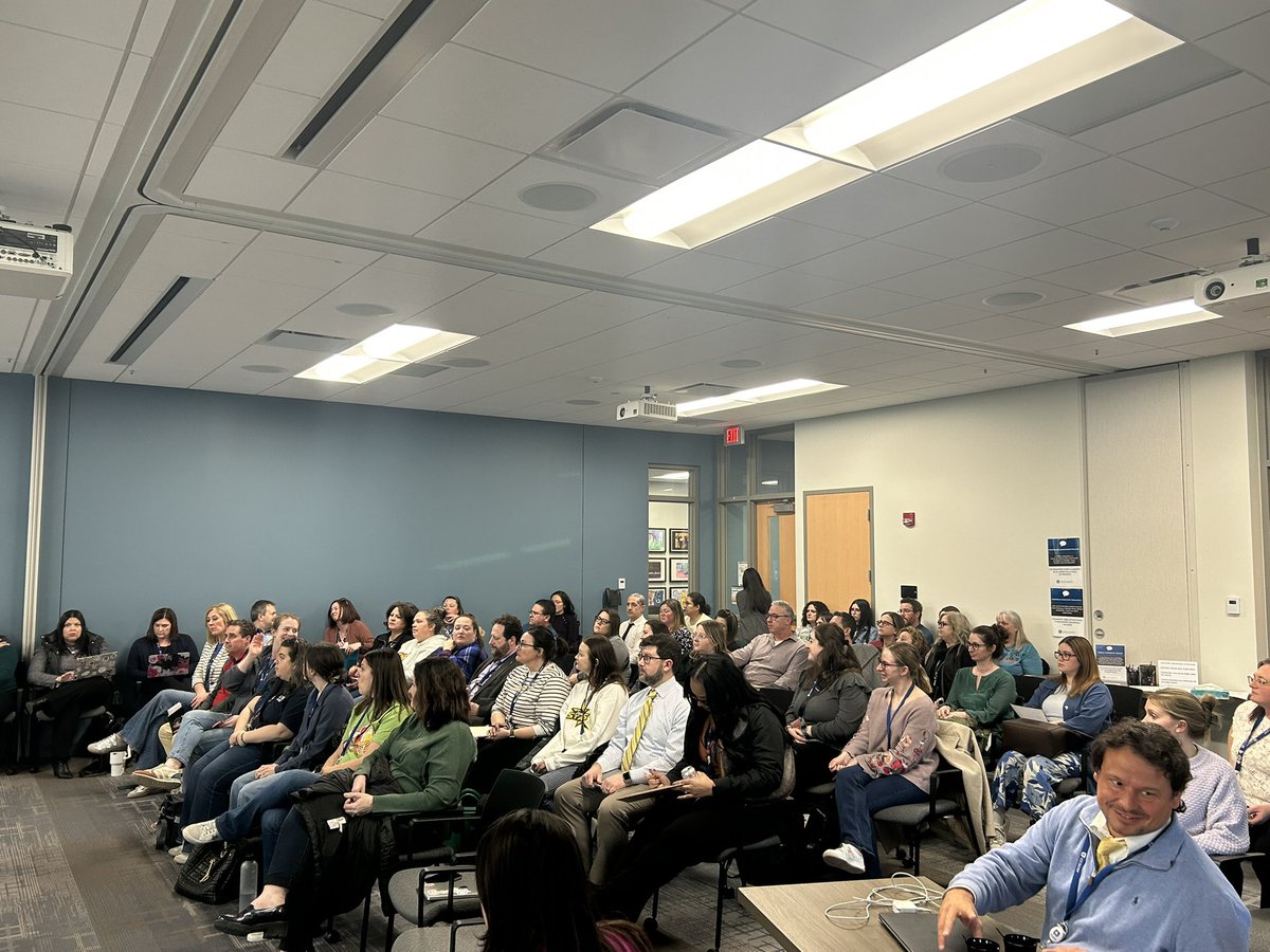 A packed house for our Behavior Intervention Committee tonight. Great to see a good number of parents in the group!! Also, thank you to all the staff and admin present! #D59Learns