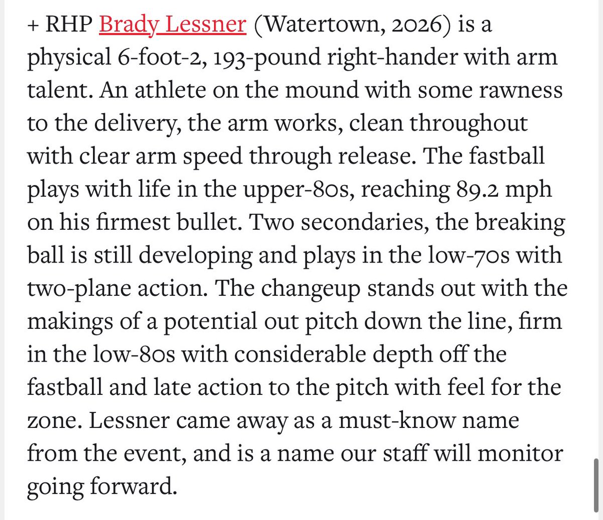 Thank you <a href="/PrepBaseballWI/">Prep Baseball Wisconsin</a> for the write up 🙏