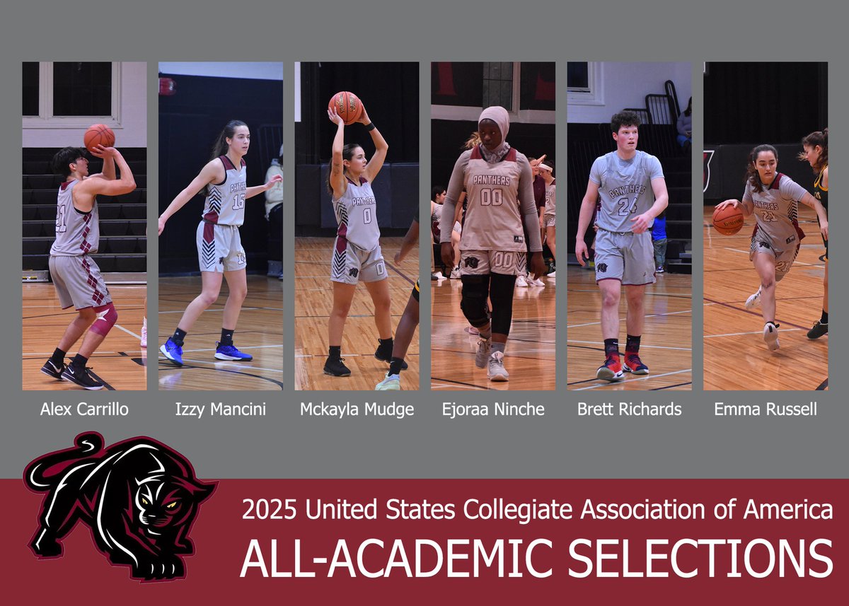 Six basketball players were named to the USCAA All-Academic team!

#PantherPride🐾 #ClawsOut
