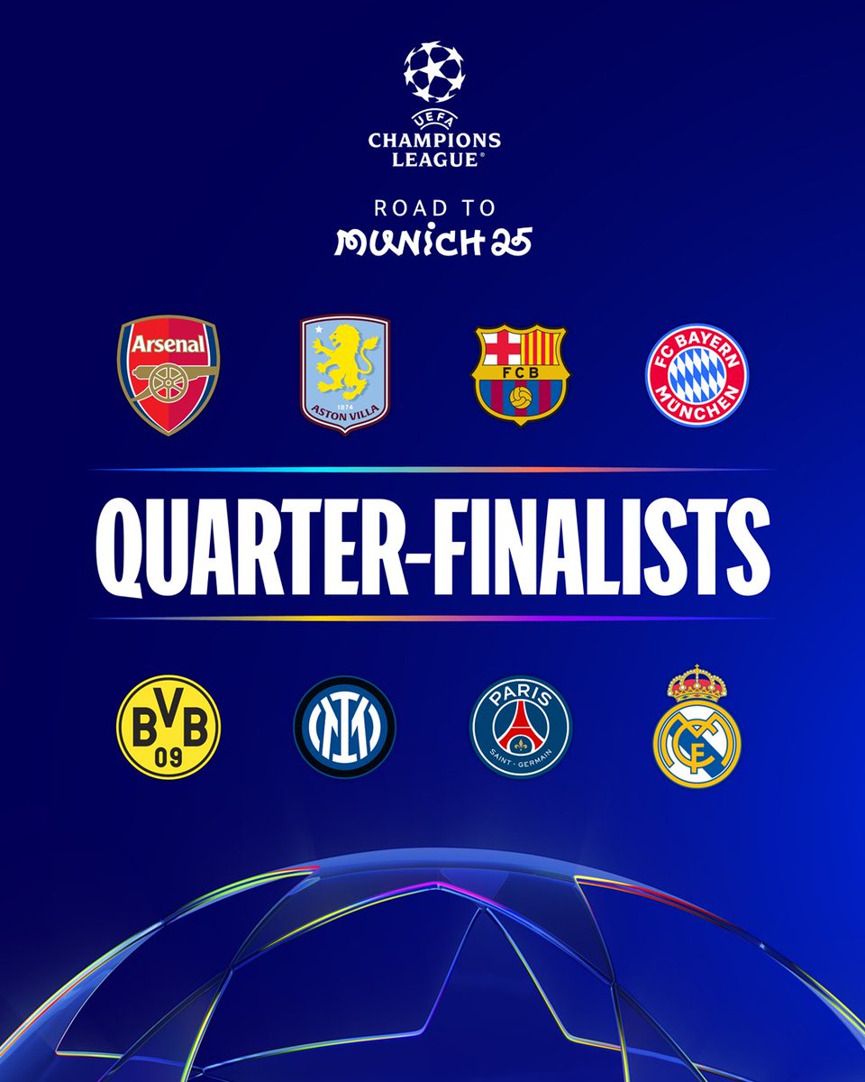 The last 8 🤩

#UCL