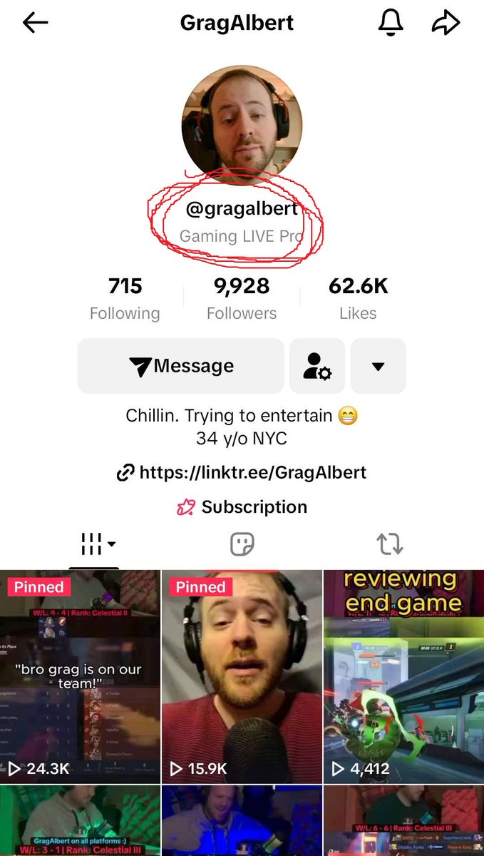 GragAlbert's tweet image. Just got &quot;Gaming LIVE Pro&quot; status on Tiktok... kind of INSANE tbh especially because I just started in January. Feeling insanely blessed and more excited than ever to keep growing❤️