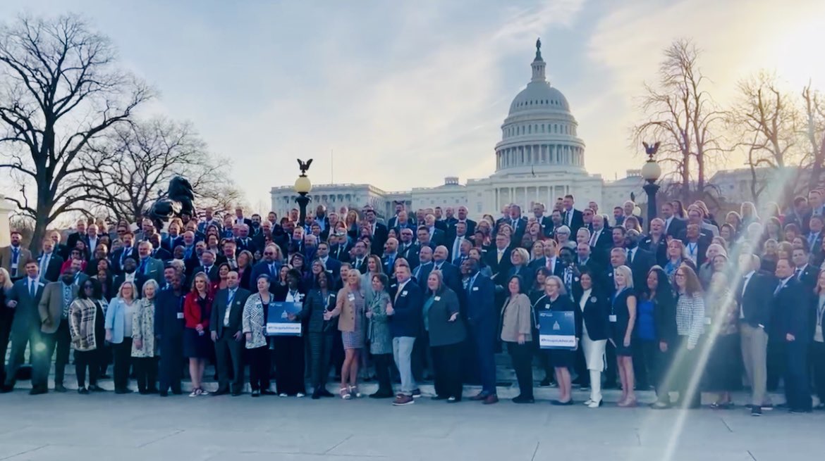 Today, I stand alongside educational leaders from across the nation, advocating for our profession on Capitol Hill.🏛️ Our students, staff &amp; schools must be a top priority—they deserve nothing less than the very best!🍎 #NAESP