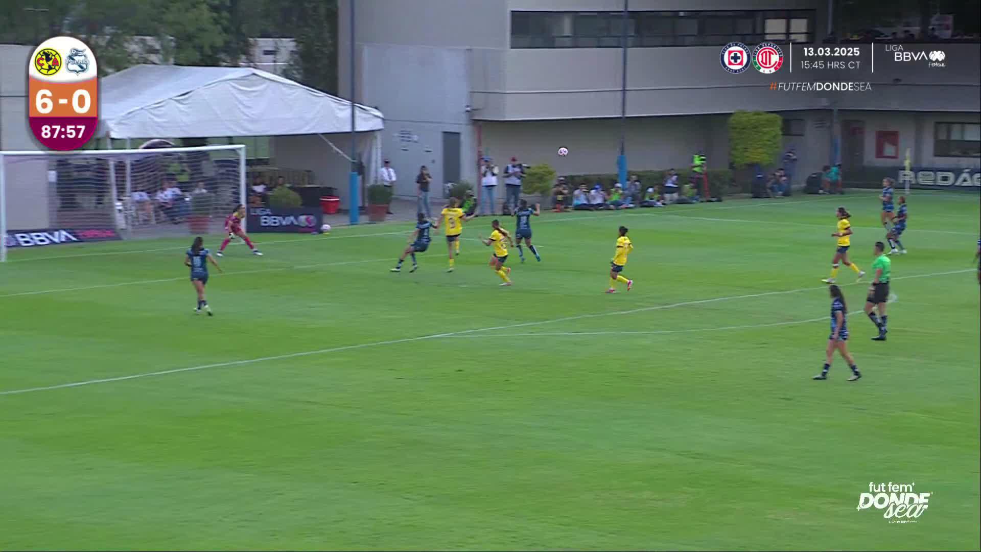 ¡Goooool de @AmericaFemenil! 🔥@prispadilla04 pone el séptimo en el marcador. 🦅#FutFemDondeSea I #SomosDesafiantes⚡️