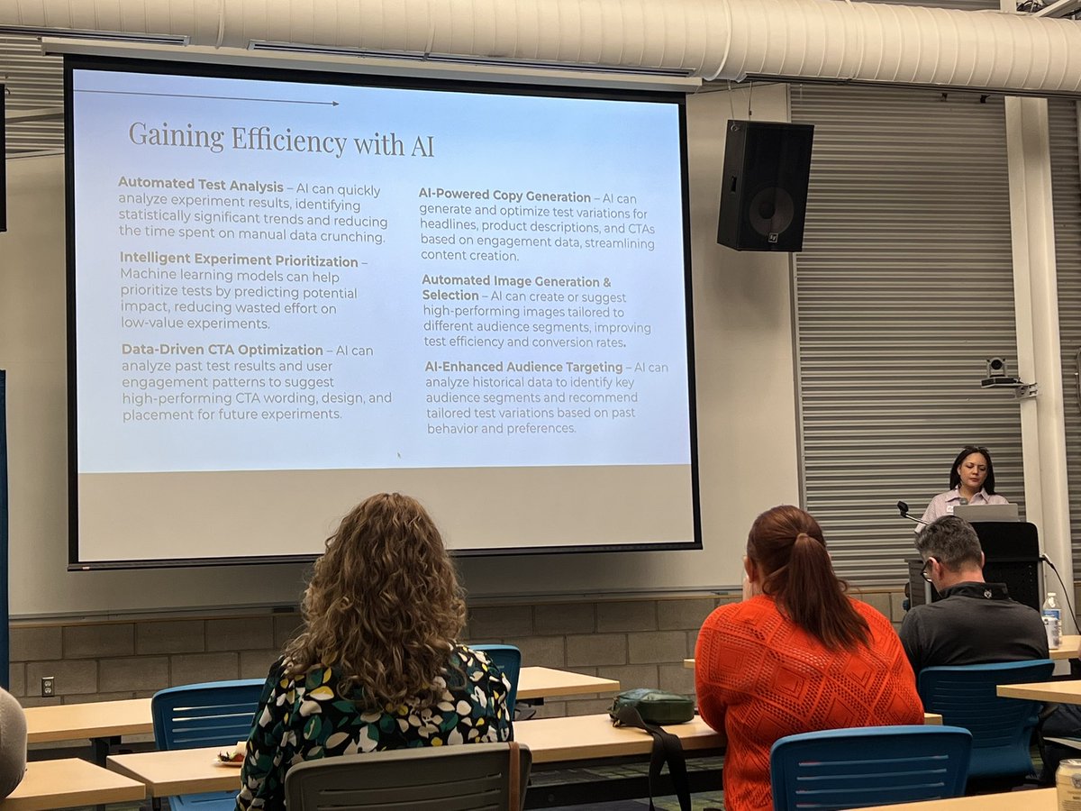 Learning all about A/B tools from Melanie Bowles at #cbusdaw! Whats your favorite testing tool? 🧰