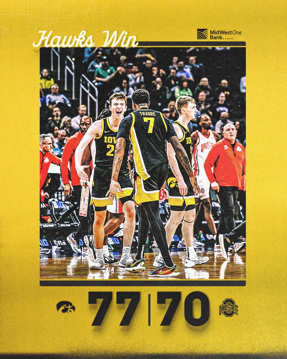 GAME WON 

#Hawkeyes