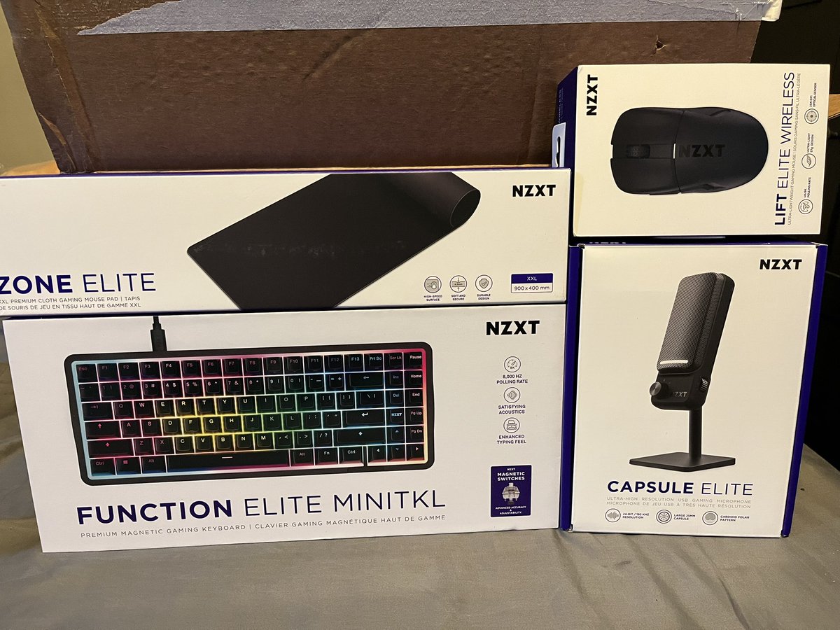 aroadroller's tweet image. The gear has arrived. Setting up will be fun. Thanks to @FlyQuest and @NZXT for all this.