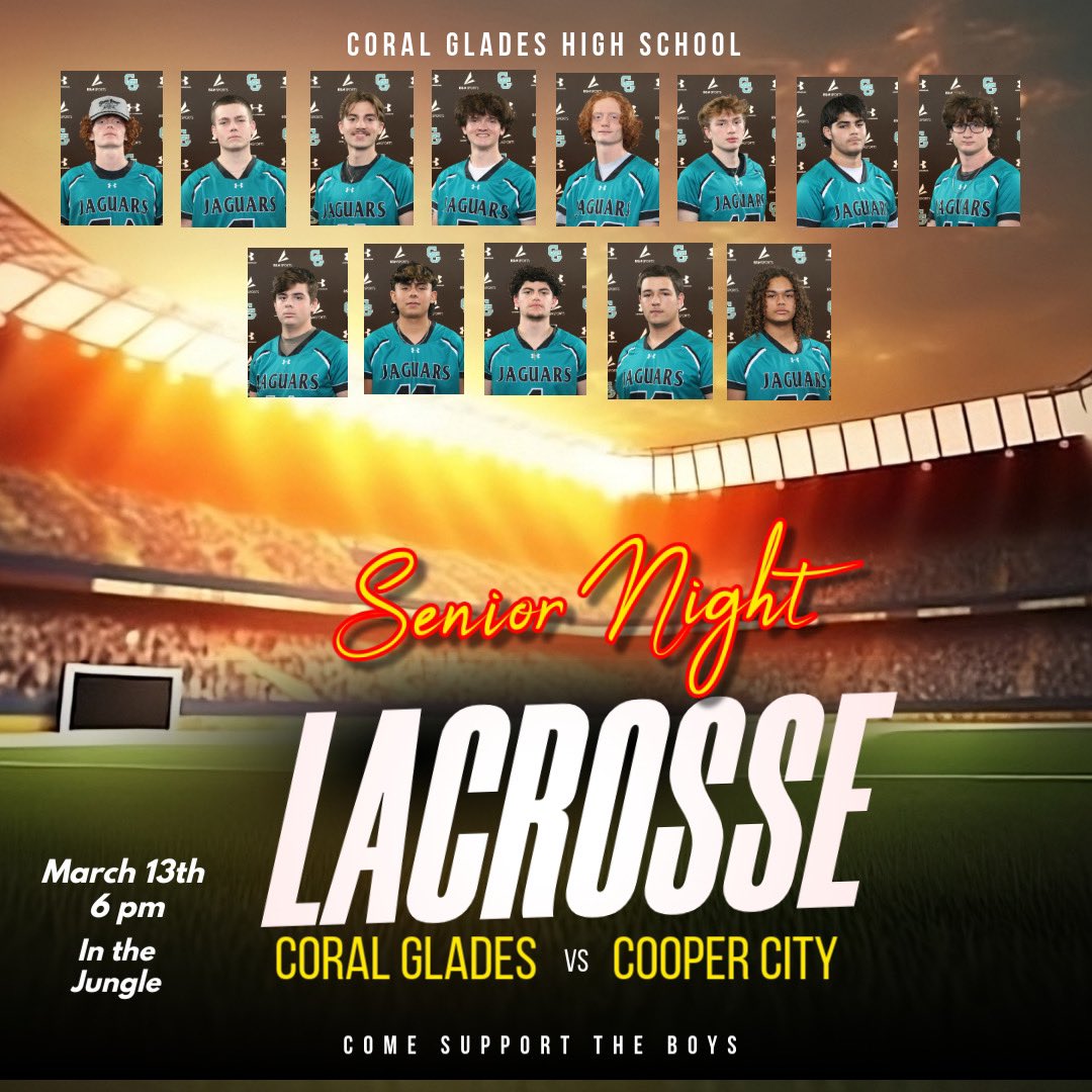 CoralGladesLAX (@coralgladeslax) on Twitter photo Senior Night in the Jungle! Come support the boys!! <a href="/DrMarkKaplan/">Dr. Mark Kaplan</a> <a href="/coralgladesjags/">Coral Glades AD</a> <a href="/Coralspringsfla/">Coral Springs Talk</a> <a href="/Coralgladeshigh/">Coral Glades High School</a> <a href="/lorialhadeff/">Lori Alhadeff</a> <a href="/adamt75/">Adam Torregrossa</a> Senior Night in the Jungle! Come support the boys!! <a href="/DrMarkKaplan/">Dr. Mark Kaplan</a> <a href="/coralgladesjags/">Coral Glades AD</a> <a href="/Coralspringsfla/">Coral Springs Talk</a> <a href="/Coralgladeshigh/">Coral Glades High School</a> <a href="/lorialhadeff/">Lori Alhadeff</a> <a href="/adamt75/">Adam Torregrossa</a>